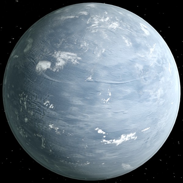 3d clouds planet model - Frozen World by 3DUniverse Pro