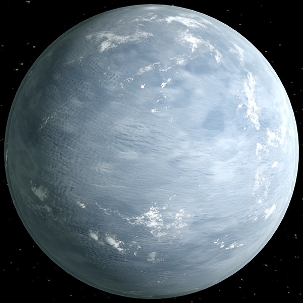 3d clouds planet model - Frozen World by 3DUniverse Pro