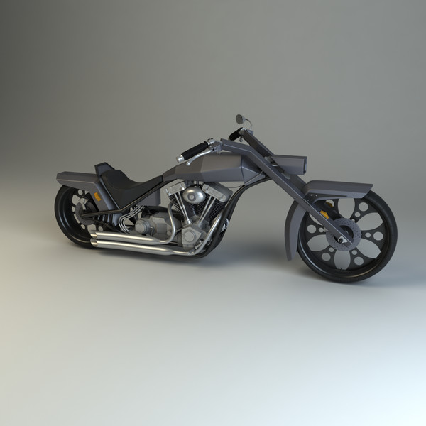 ma custom chopper stealth - Custom Stealth Chopper by platinum3dmodels