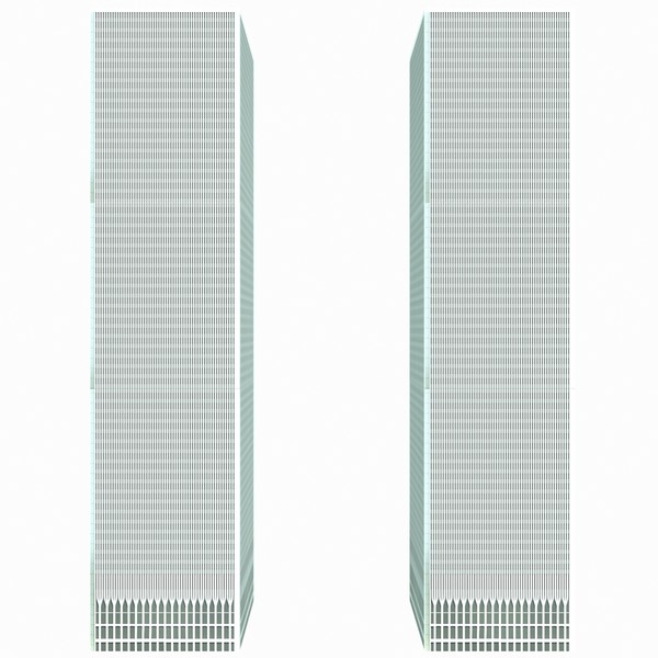 3d model twin towers - Twin Towers by 3DUniverse Pro