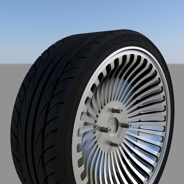 3d model of yokohama s-drive tire rim - Tire s-drive by DimitarK