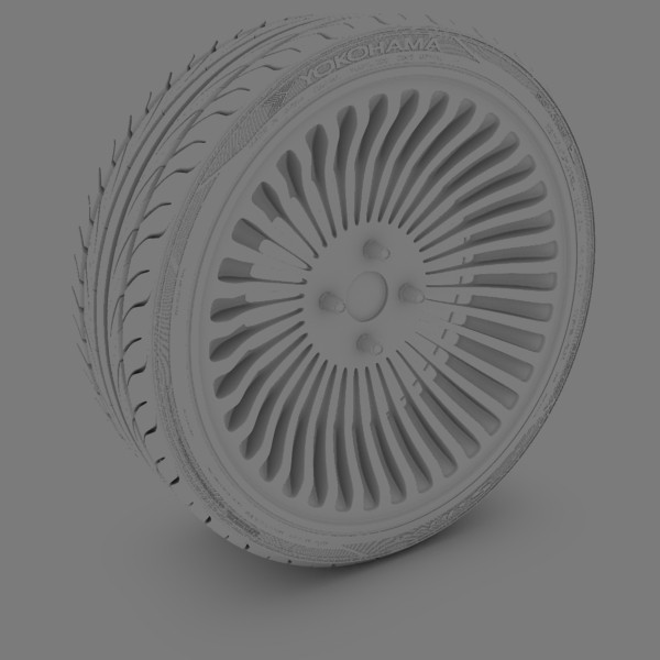 3d model of yokohama s-drive tire rim - Tire s-drive by DimitarK