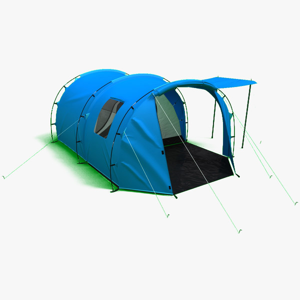 tunnel trekking tent 3ds - Tunnel Trekking Tent by 3d_molier