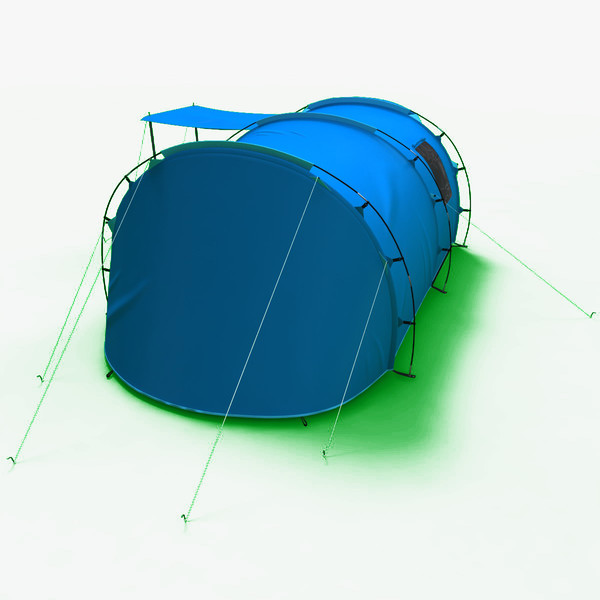tunnel trekking tent 3ds - Tunnel Trekking Tent by 3d_molier