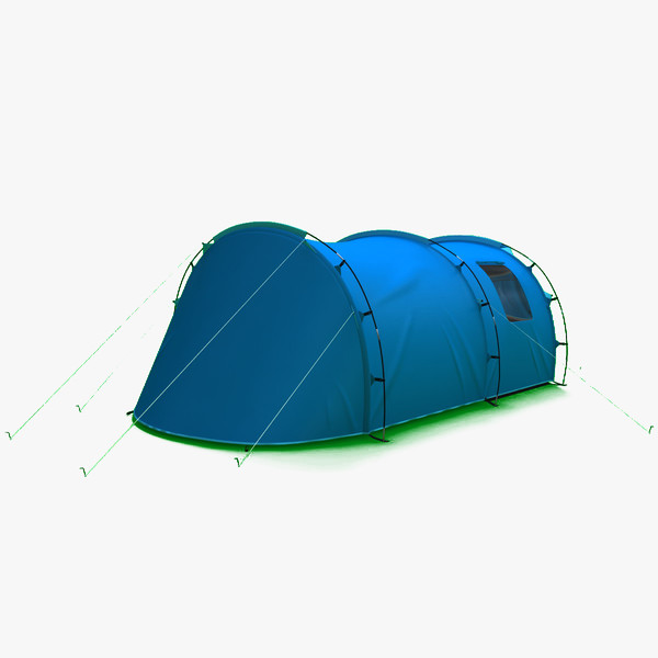 tunnel trekking tent 3ds - Tunnel Trekking Tent by 3d_molier