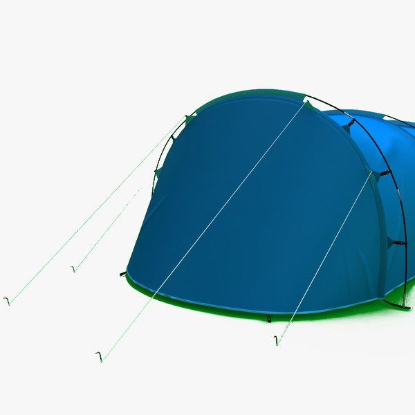 tunnel trekking tent 3ds - Tunnel Trekking Tent by 3d_molier