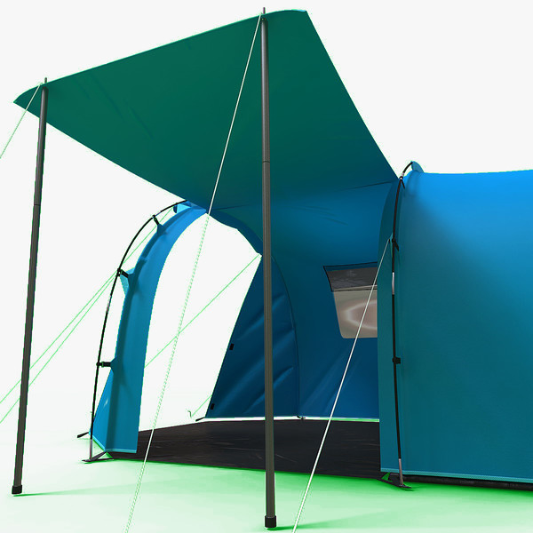 tunnel trekking tent 3ds - Tunnel Trekking Tent by 3d_molier