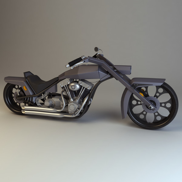 ma custom chopper stealth - Custom Stealth Chopper by platinum3dmodels