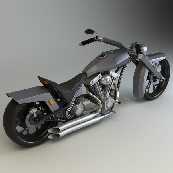 ma custom chopper stealth - Custom Stealth Chopper by platinum3dmodels