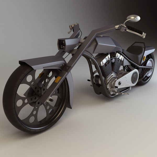 ma custom chopper stealth - Custom Stealth Chopper by platinum3dmodels