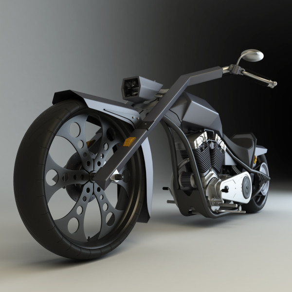 ma custom chopper stealth - Custom Stealth Chopper by platinum3dmodels