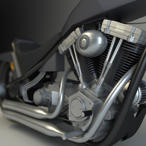 ma custom chopper stealth - Custom Stealth Chopper by platinum3dmodels