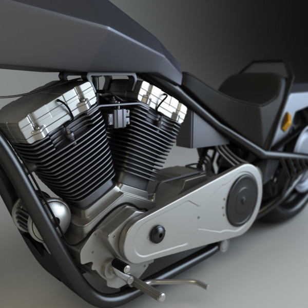 ma custom chopper stealth - Custom Stealth Chopper by platinum3dmodels