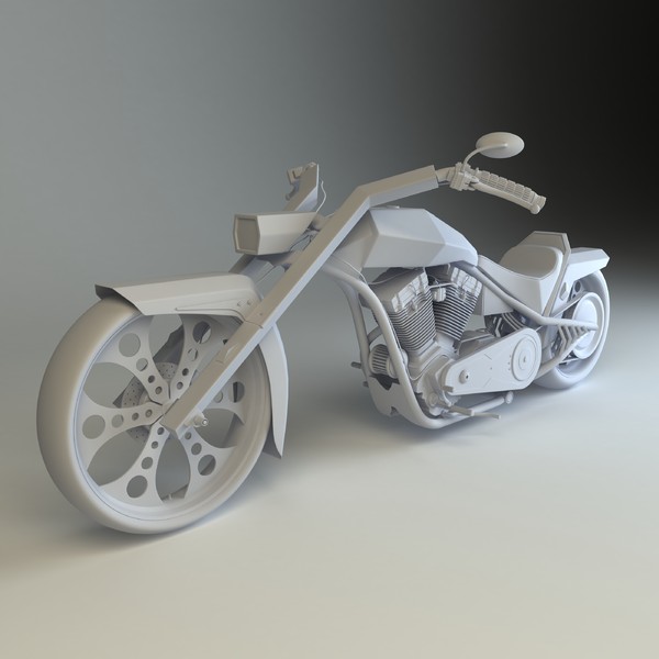 ma custom chopper stealth - Custom Stealth Chopper by platinum3dmodels