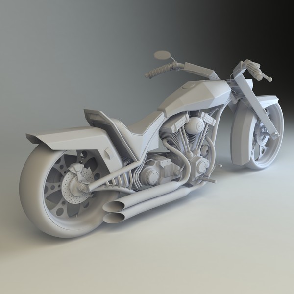 ma custom chopper stealth - Custom Stealth Chopper by platinum3dmodels