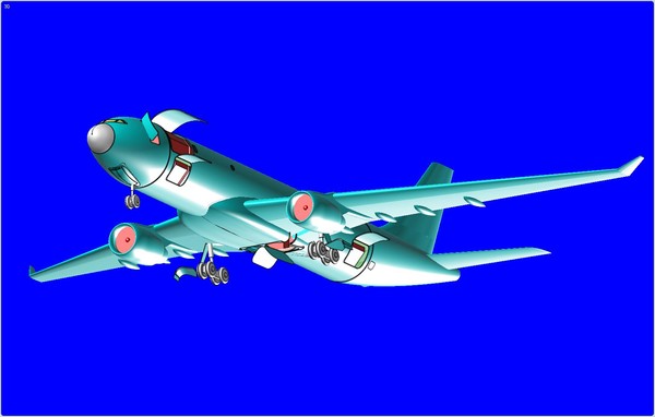 airbus a330-200f size long 3d model - A330-200F Mid Size Long Haul Cargo Assembly Model by RodgerSaintJohn