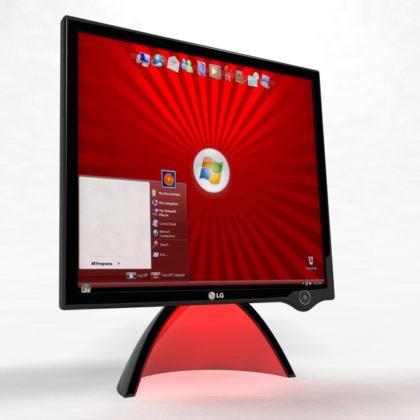 3d model lcd display lg monitor - Monitor LCD LG L1900J by PROmax_