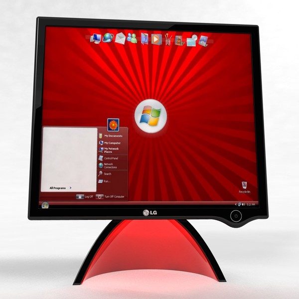 3d model lcd display lg monitor - Monitor LCD LG L1900J by PROmax_