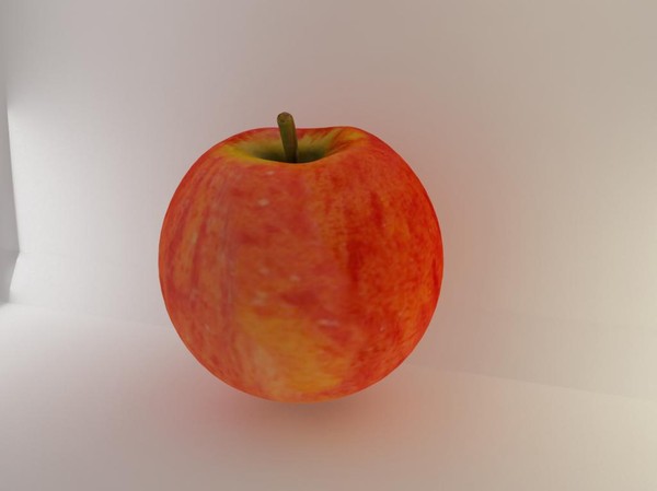 3d fruit orange apple model - fruit by byrz