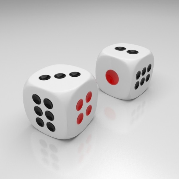 free dice 3d model - dice by htuncay