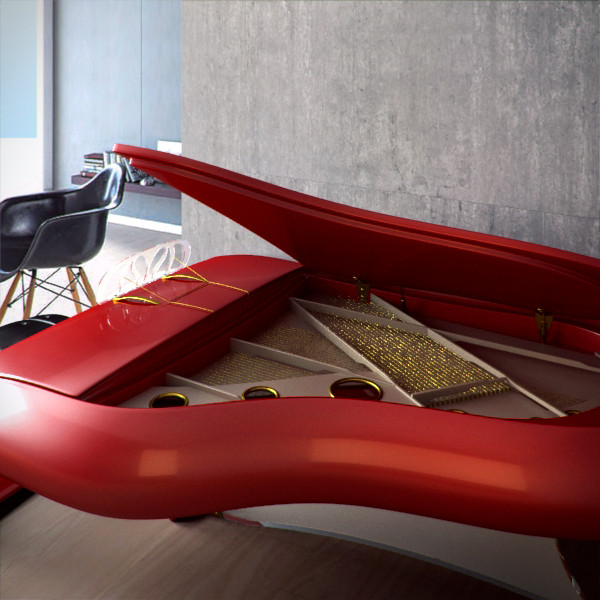 3d shimmel pegasus piano model - Shimmel Pegasus piano by RTEwork