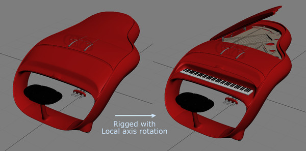 3d shimmel pegasus piano model - Shimmel Pegasus piano by RTEwork