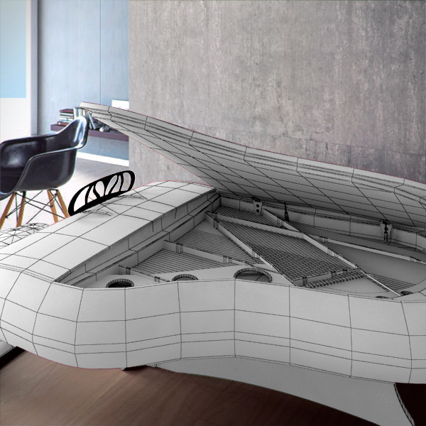 3d shimmel pegasus piano model - Shimmel Pegasus piano by RTEwork