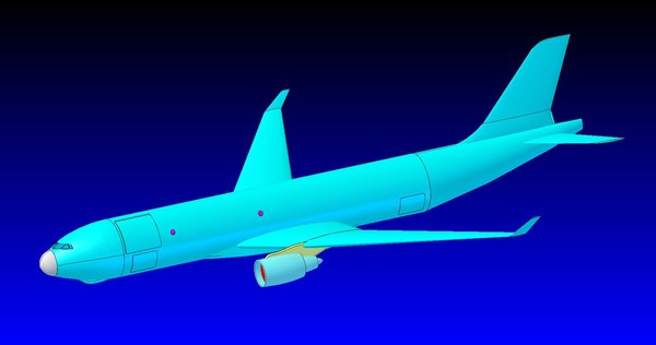 3d solid airbus a330-200f size - Airbus A330-200F Mid Size Long Haul Cargo Aircraft SOLID Assembly Model by RodgerSaintJohn