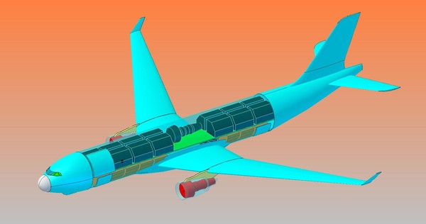 3d solid airbus a330-200f size - Airbus A330-200F Mid Size Long Haul Cargo Aircraft SOLID Assembly Model by RodgerSaintJohn