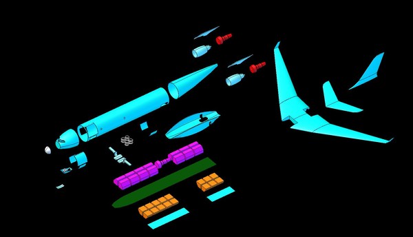 3d solid airbus a330-200f size - Airbus A330-200F Mid Size Long Haul Cargo Aircraft SOLID Assembly Model by RodgerSaintJohn