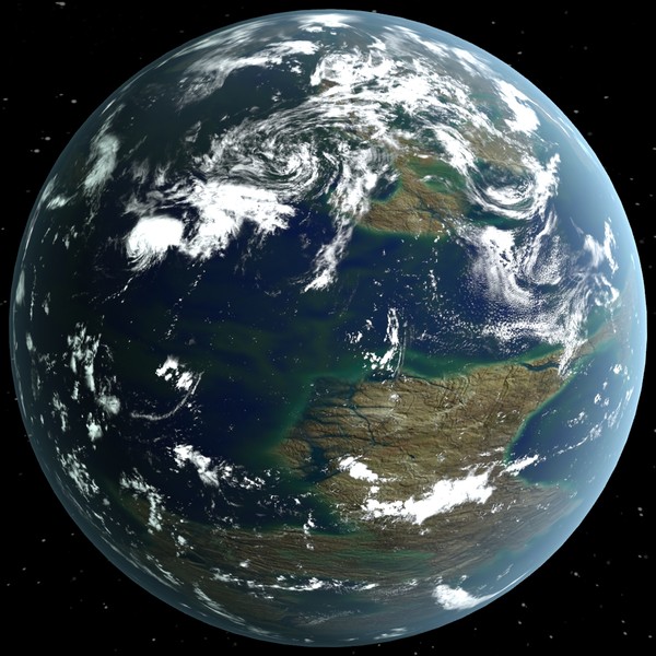 3d model clouds planet - Tropical World by 3DUniverse Pro