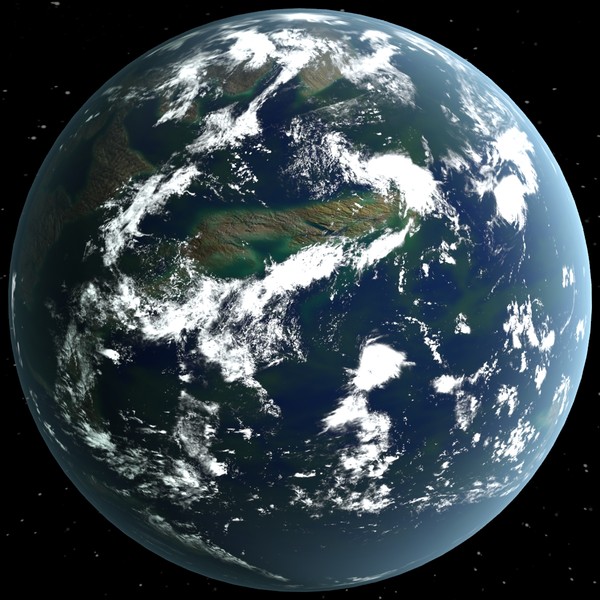 3d model clouds planet - Tropical World by 3DUniverse Pro