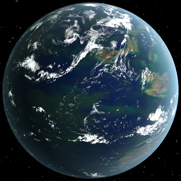 3d model clouds planet - Tropical World by 3DUniverse Pro