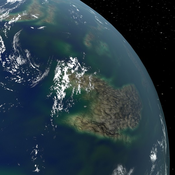 3d model clouds planet - Tropical World by 3DUniverse Pro