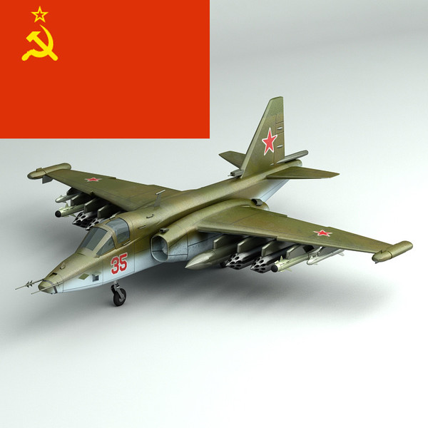 3dsmax russian su 25 frogfoot - SU 25 Frogfoot by Sandu_Bublic