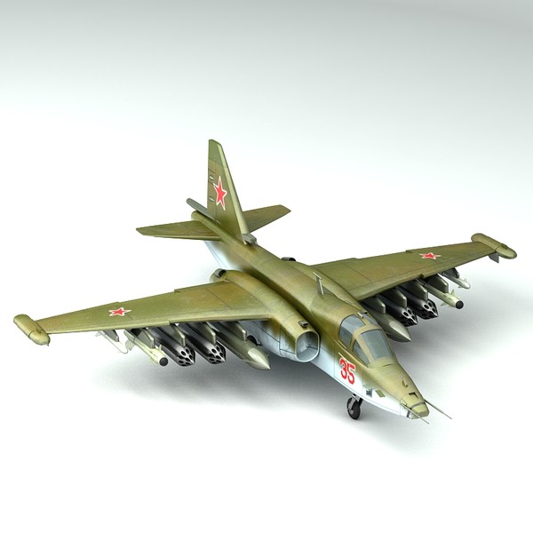 3dsmax russian su 25 frogfoot - SU 25 Frogfoot by Sandu_Bublic
