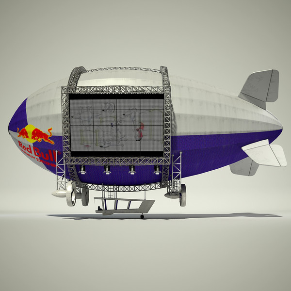 advertising blimp 3d model - Advertising Zeppelin by Render Steel