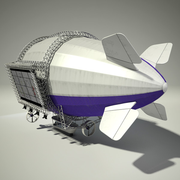 advertising blimp 3d model - Advertising Zeppelin by Render Steel
