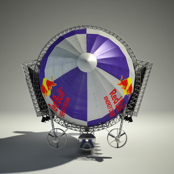 advertising blimp 3d model - Advertising Zeppelin by Render Steel