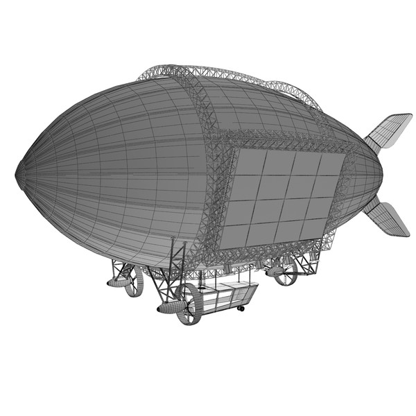advertising blimp 3d model - Advertising Zeppelin by Render Steel