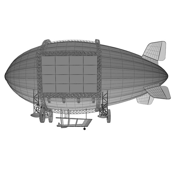 advertising blimp 3d model - Advertising Zeppelin by Render Steel