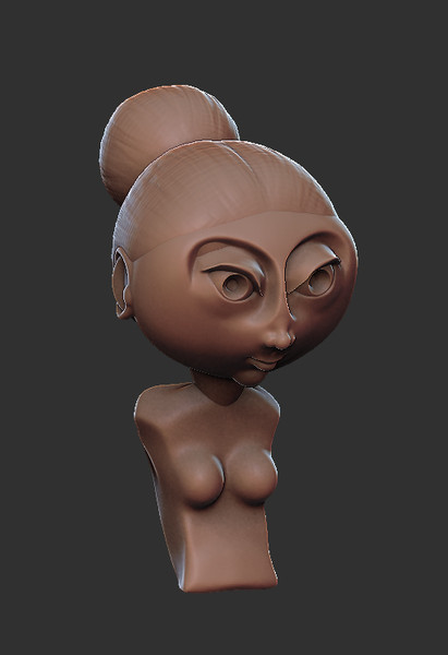 3d model girl cartoon - Kiddo by dentonvanzan
