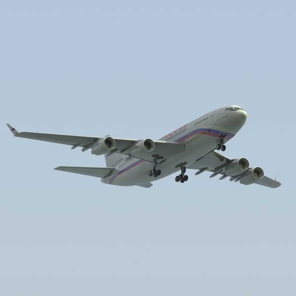 3d model of il96-300 rossiya - IL96 300 Rossiya LW... by ES3DStudios