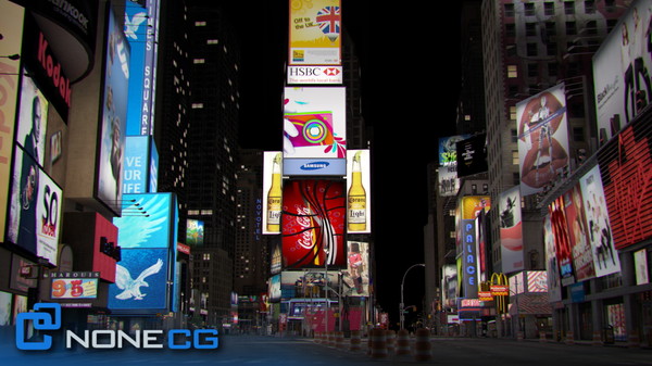 3d model new york city broadway - NYC Broadway,7th Av, Times Square... by NONECG