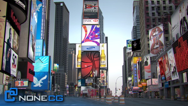 3d model new york city broadway - NYC Broadway,7th Av, Times Square... by NONECG