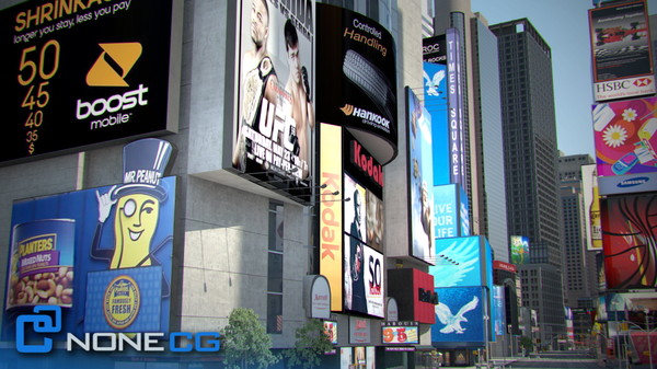 3d model new york city broadway - NYC Broadway,7th Av, Times Square... by NONECG