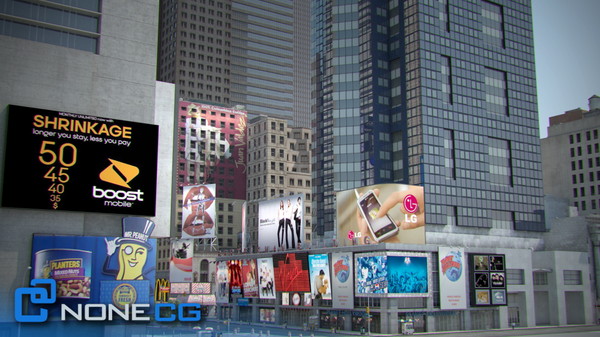 3d model new york city broadway - NYC Broadway,7th Av, Times Square... by NONECG
