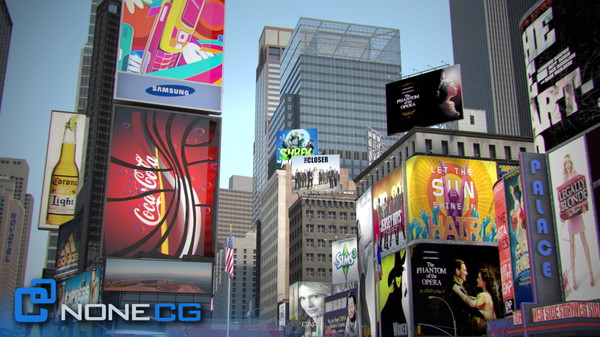 3d model new york city broadway - NYC Broadway,7th Av, Times Square... by NONECG