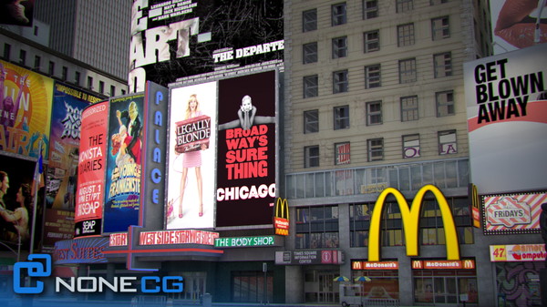 3d model new york city broadway - NYC Broadway,7th Av, Times Square... by NONECG