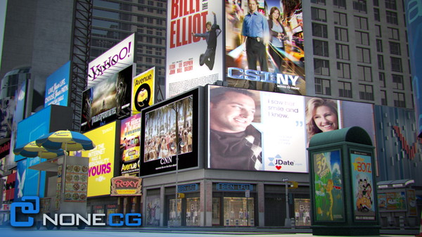 3d model new york city broadway - NYC Broadway,7th Av, Times Square... by NONECG
